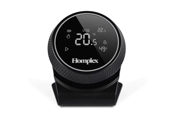 Homplex nx1 black edition termostat programabil control la distanta cu stand vedere fata 800x554 1