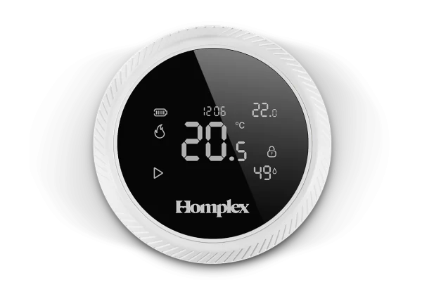 Homplex nx1 cream white termostat programabil control la distanta montaj perete din fata