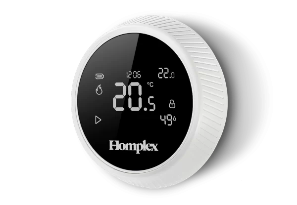 Homplex nx1 cream white termostat programabil control la distanta montaj perete lateral stanga
