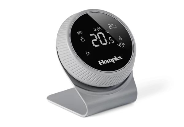 Homplex nx1 graphite gray termostat programabil control la distanta cu stand lateral dreapta