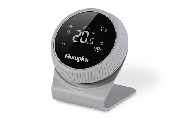 Homplex nx1 graphite gray termostat programabil control la distanta cu stand lateral stanga