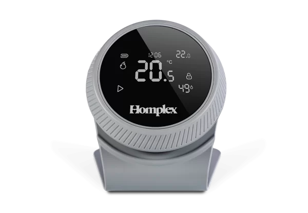 Homplex nx1 graphite gray termostat programabil control la distanta cu stand vedere fata